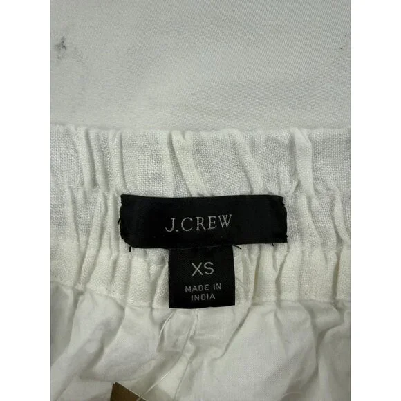 NWT J CREW Wide-leg Seaside Pant in Linen White Size XS - Picture 4 of 10